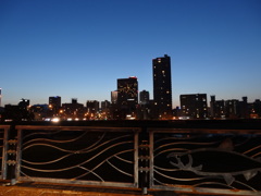 豊平川沿いの夜景