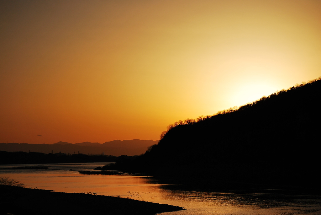 今日の夕日