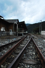 ローカル線の終点駅