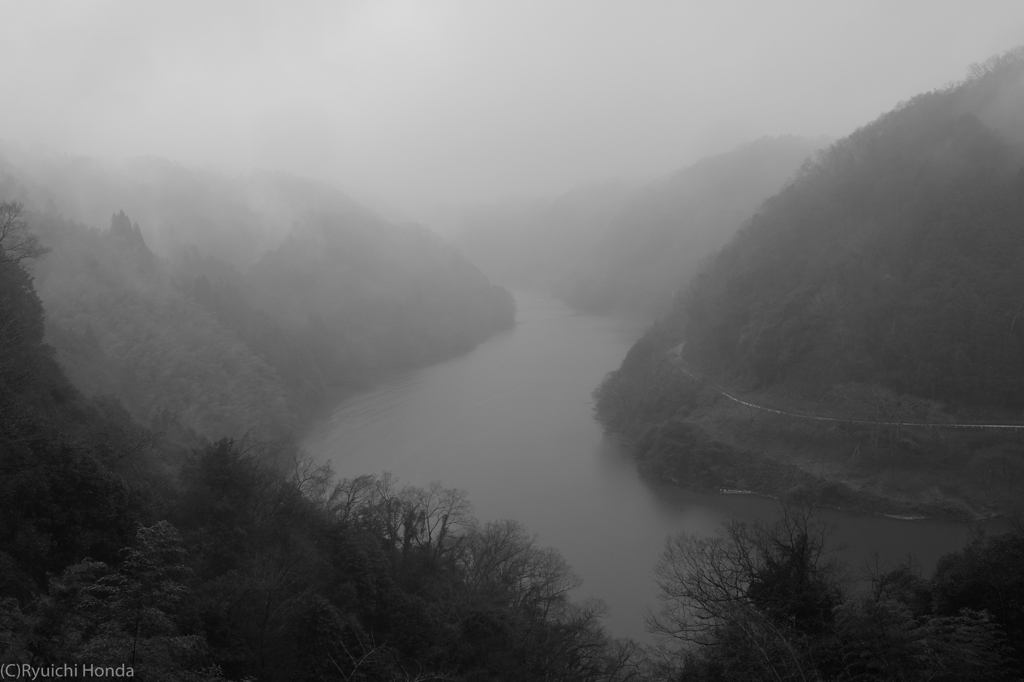 月ヶ瀬渓谷　雨