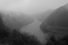 月ヶ瀬渓谷　雨