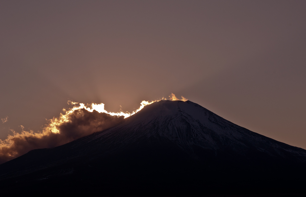 夕日富士