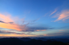 山々の夕暮れ