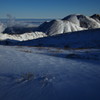 雪原と三俣山