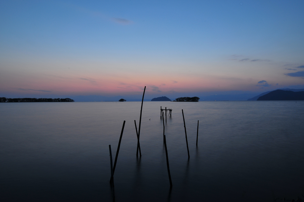 琵琶湖の黄昏時