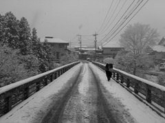 雪みちの橋