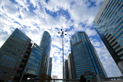 品川駅前の朝
