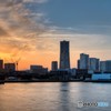 みなとみらいの夕暮れ