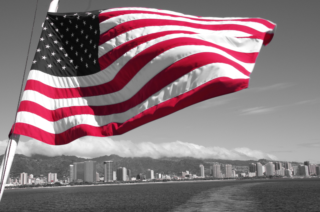 ワイキキを眺める