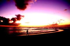 Purple sky in Hawaii