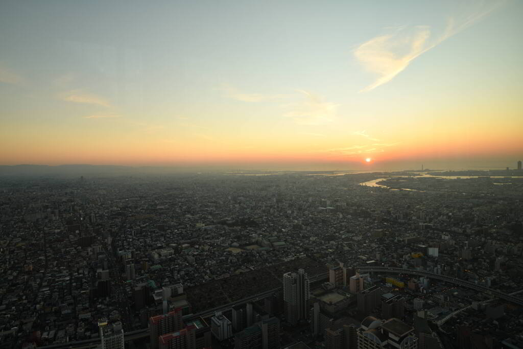 ハルカスからの夕暮れ①