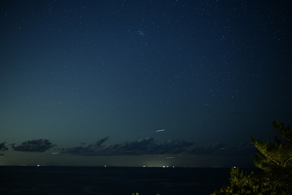 旅先での星空