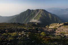 間ノ岳より農鳥岳