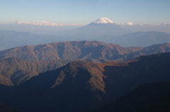 北岳山荘から臨む富士山