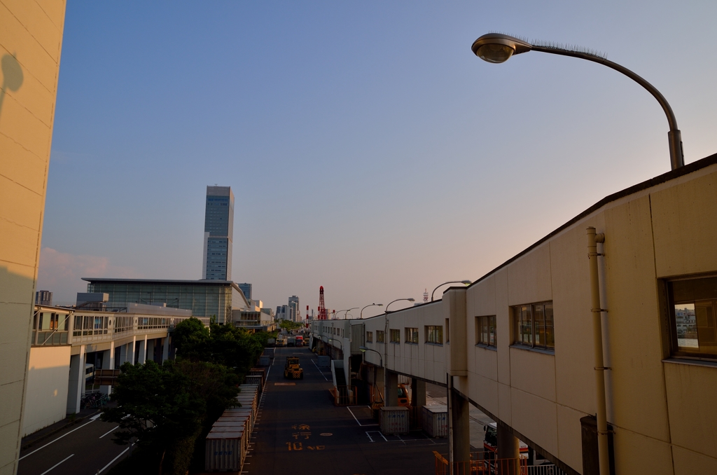 新潟港の夕暮れ