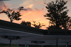 水の中の夕焼け