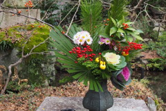 お正月生け花