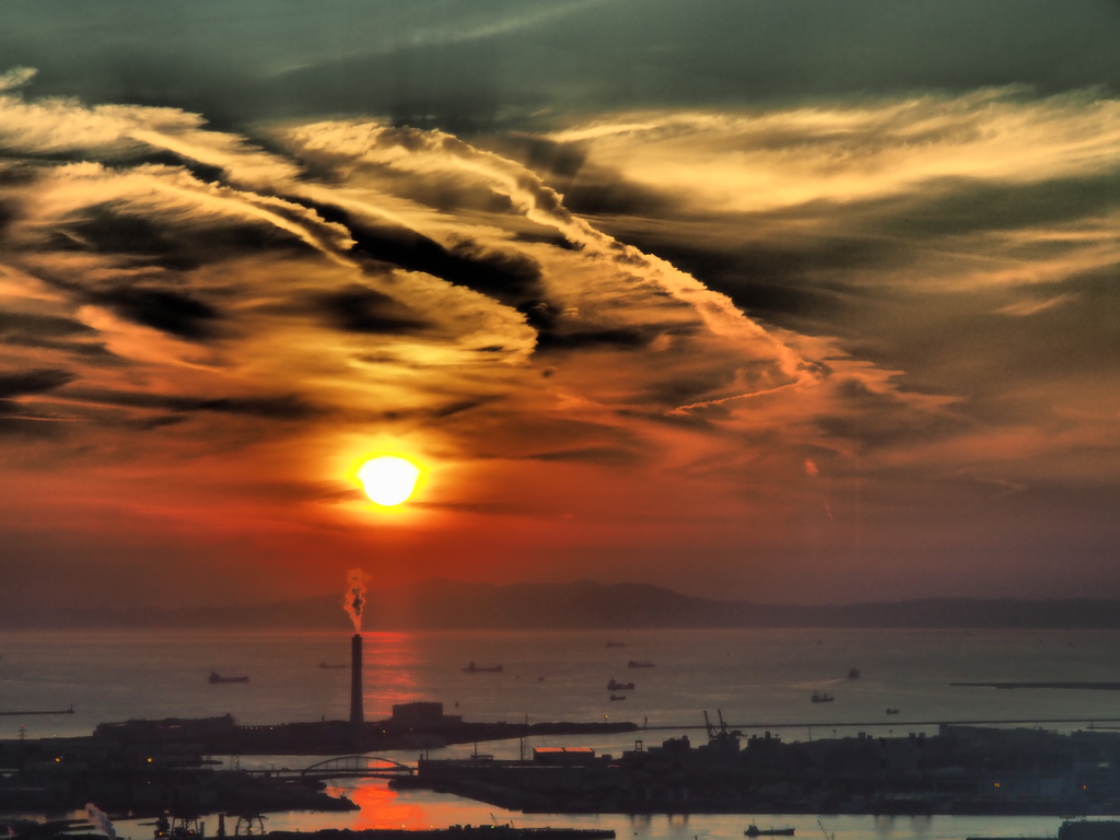 ハルカスより　ドラマチック　夕景