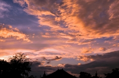 雨上がりの夕暮れ