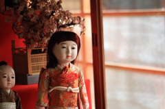 旧家の市松人形