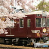 桜と観光列車