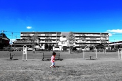 住宅街のsky blue