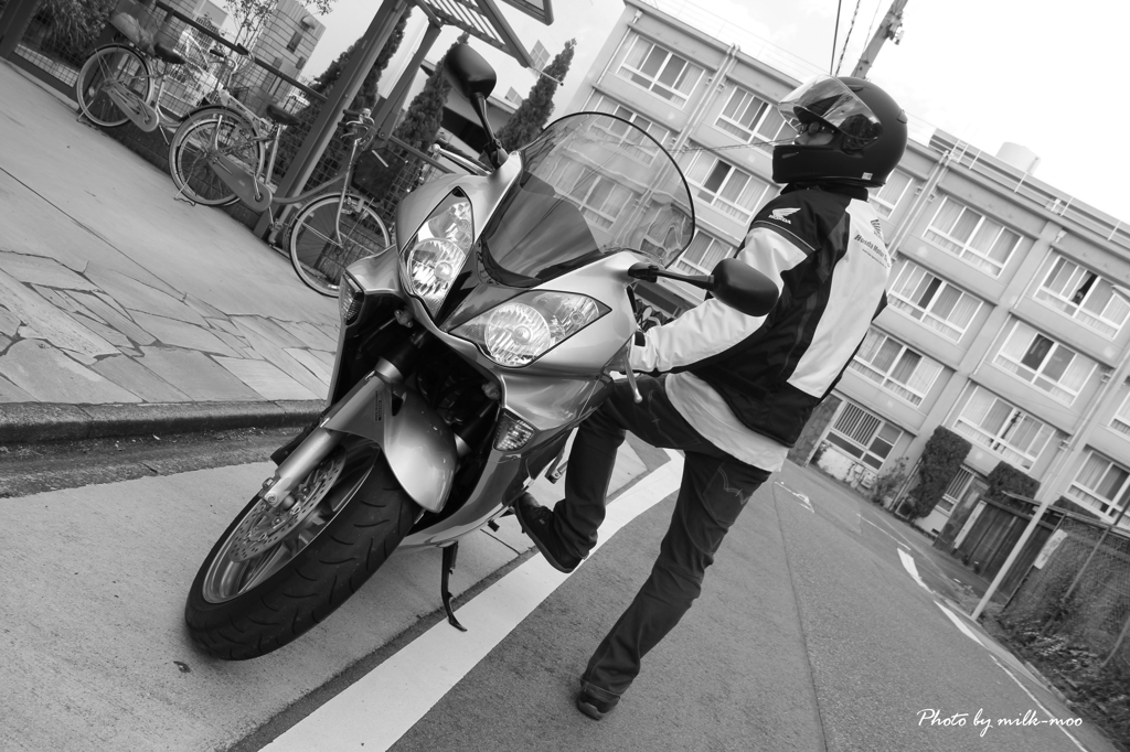 バイク乗り男子