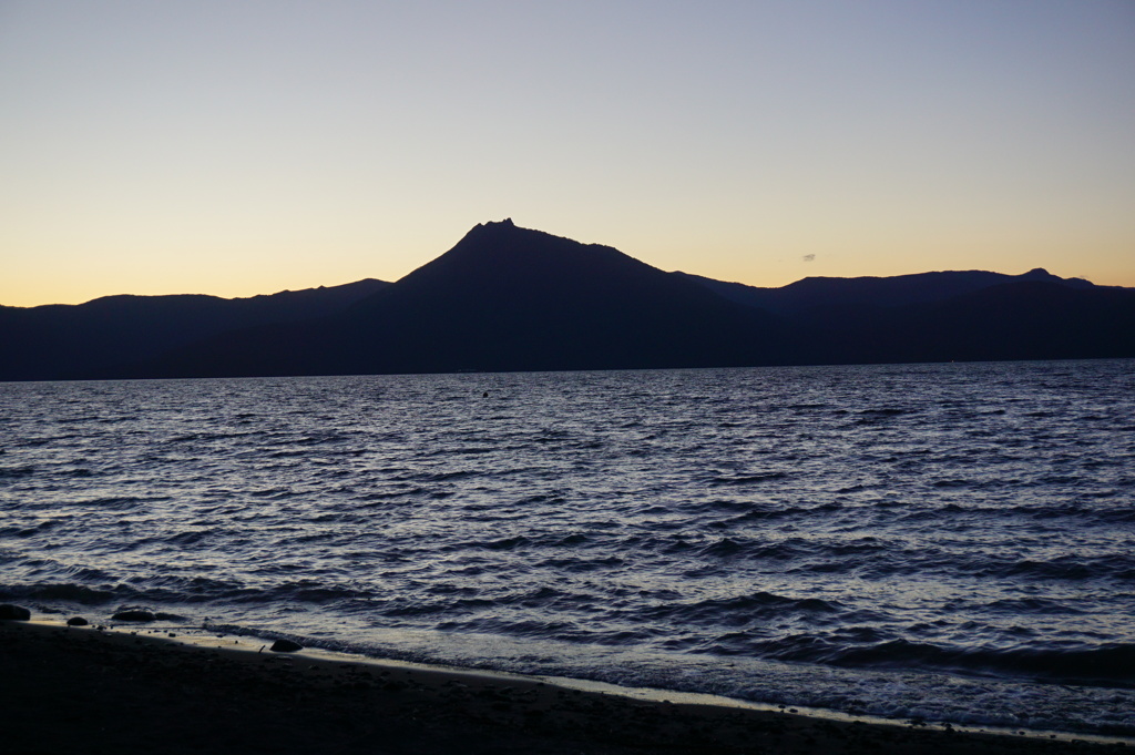 支笏湖の夕焼け