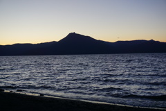 支笏湖の夕焼け