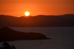夕日
