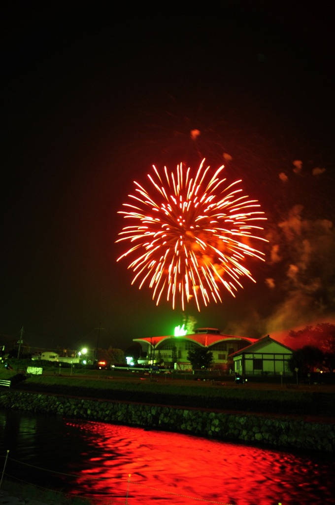 真岡市花火大会～朱～