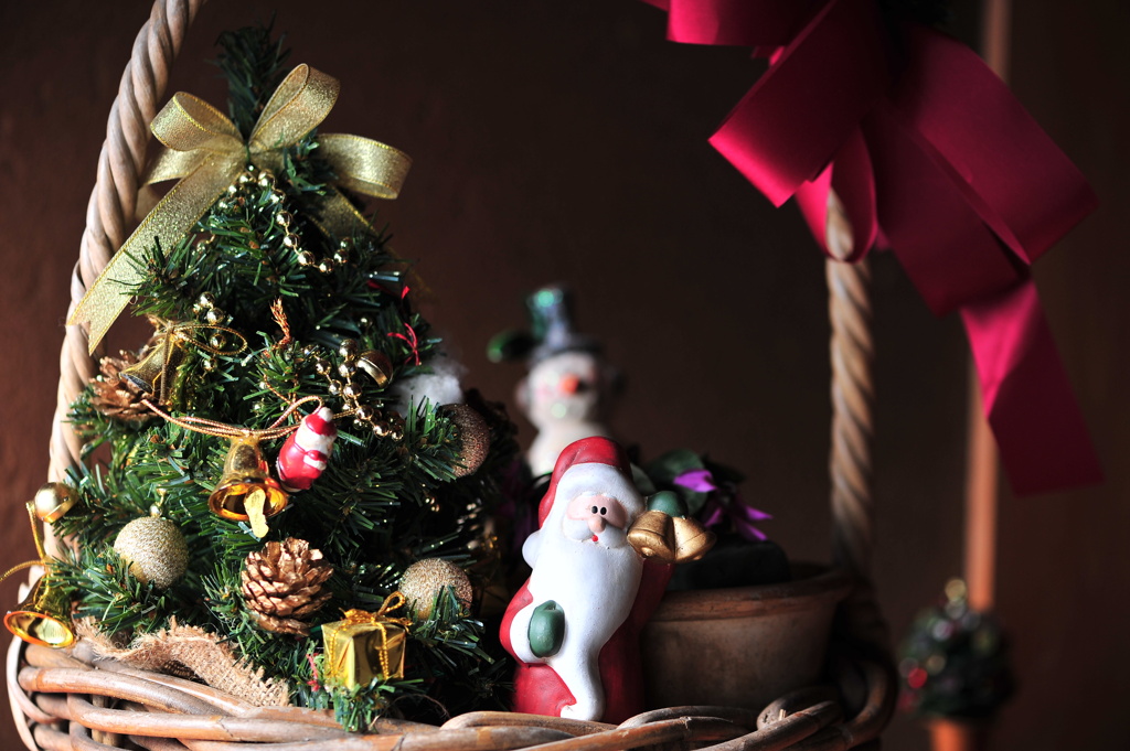 玄関もクリスマス