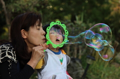 ばあちゃんとシャボン玉