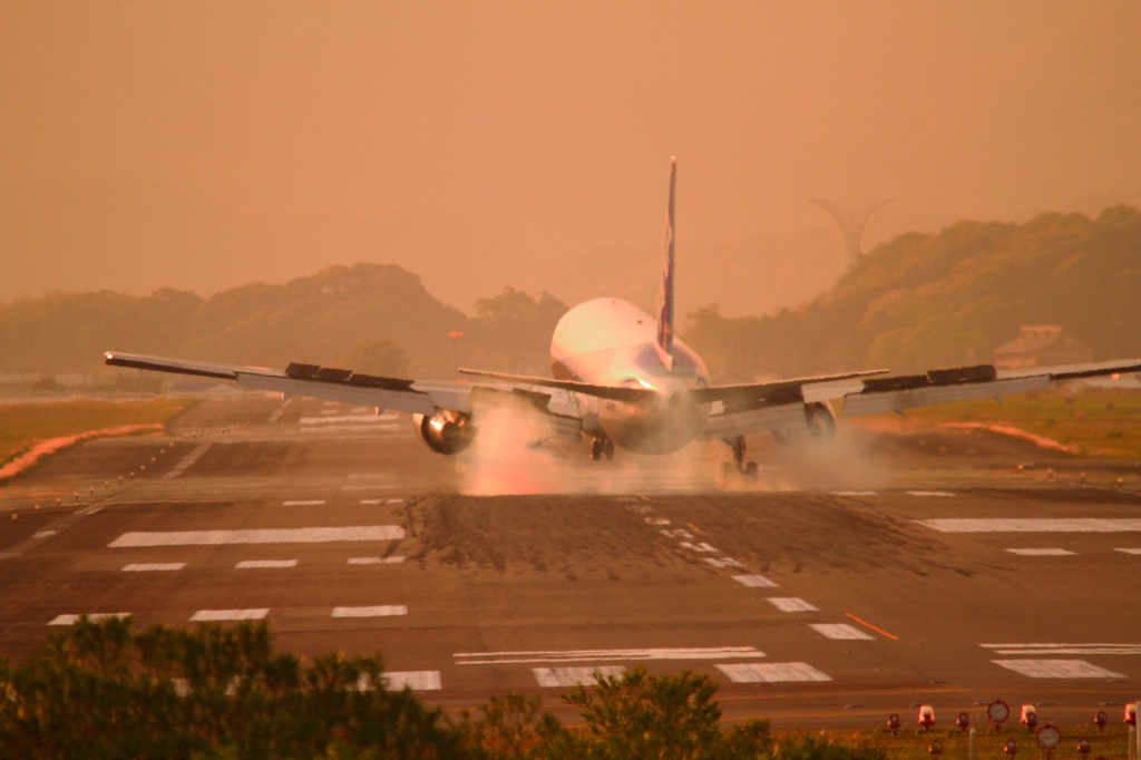 夕暮れランディング