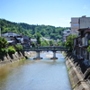 「高山市内　鍛冶橋からの景色」