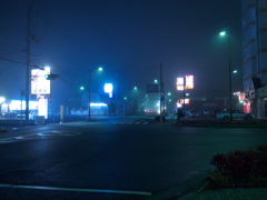 霧の夜を歩く