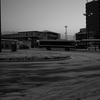 雪景色・駅前ロータリー
