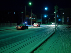 雪の早朝
