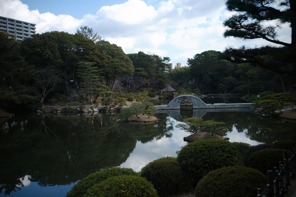 縮景園・超然居からの眺め