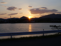 下見大池からの夕日