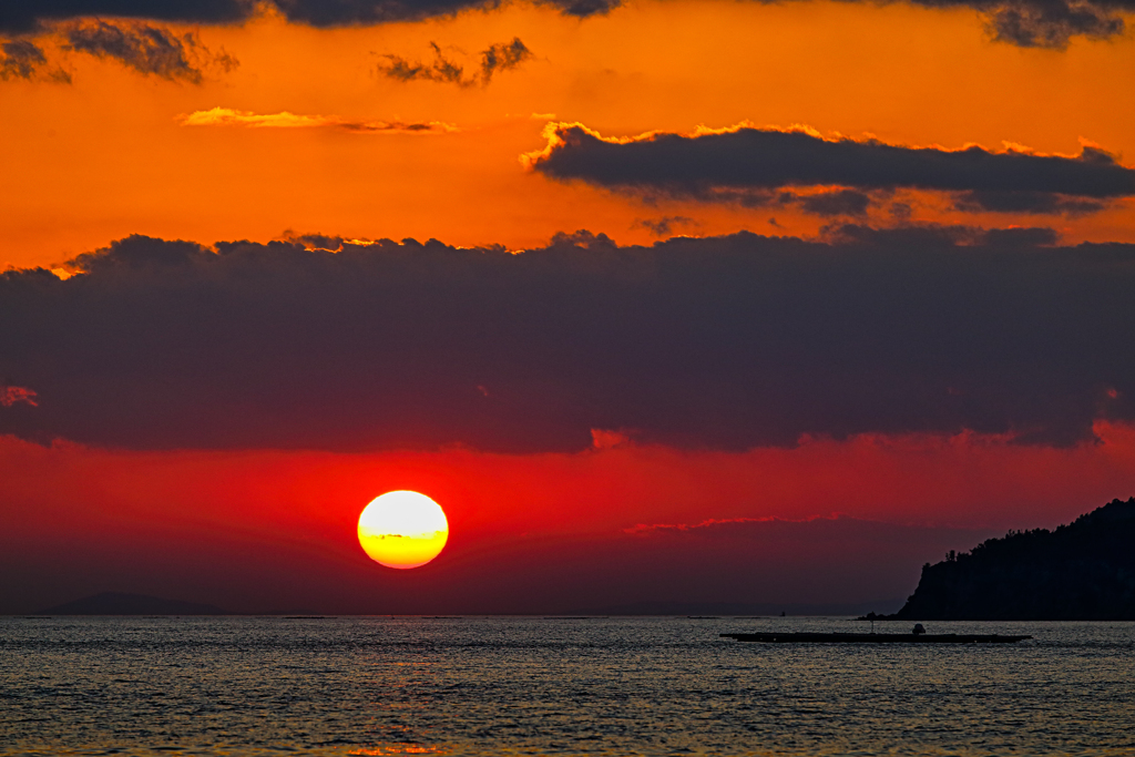 師走の夕陽