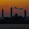 工場夕景
