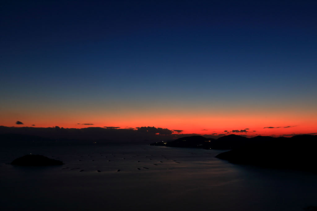 万葉の岬からの夕景