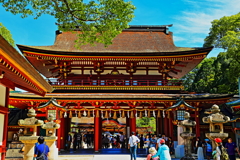 太宰府天満宮 桜門 《１枚ＨＤＲ油彩調》