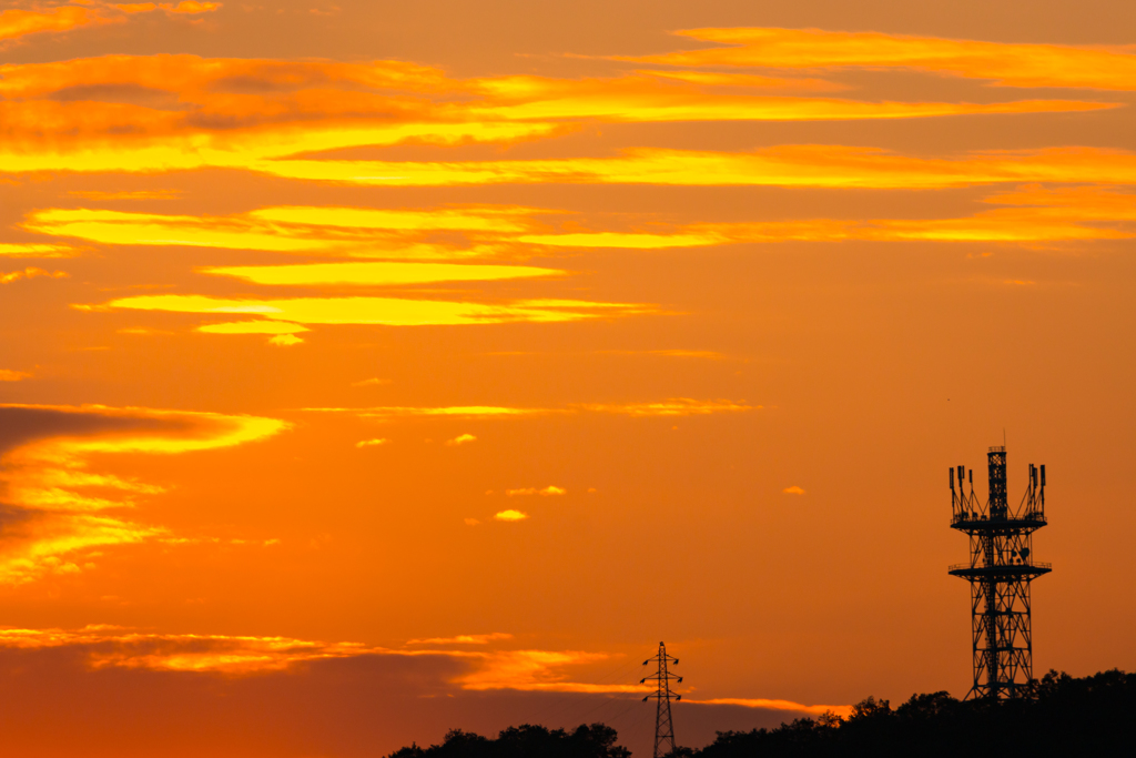 みかん色に染まる空