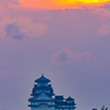 夕暮れ時の姫路城