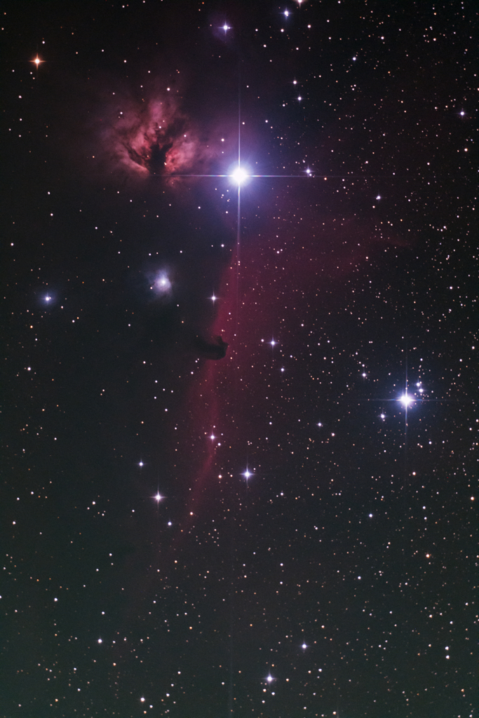 玄関ポーチで試写 《馬頭星雲》