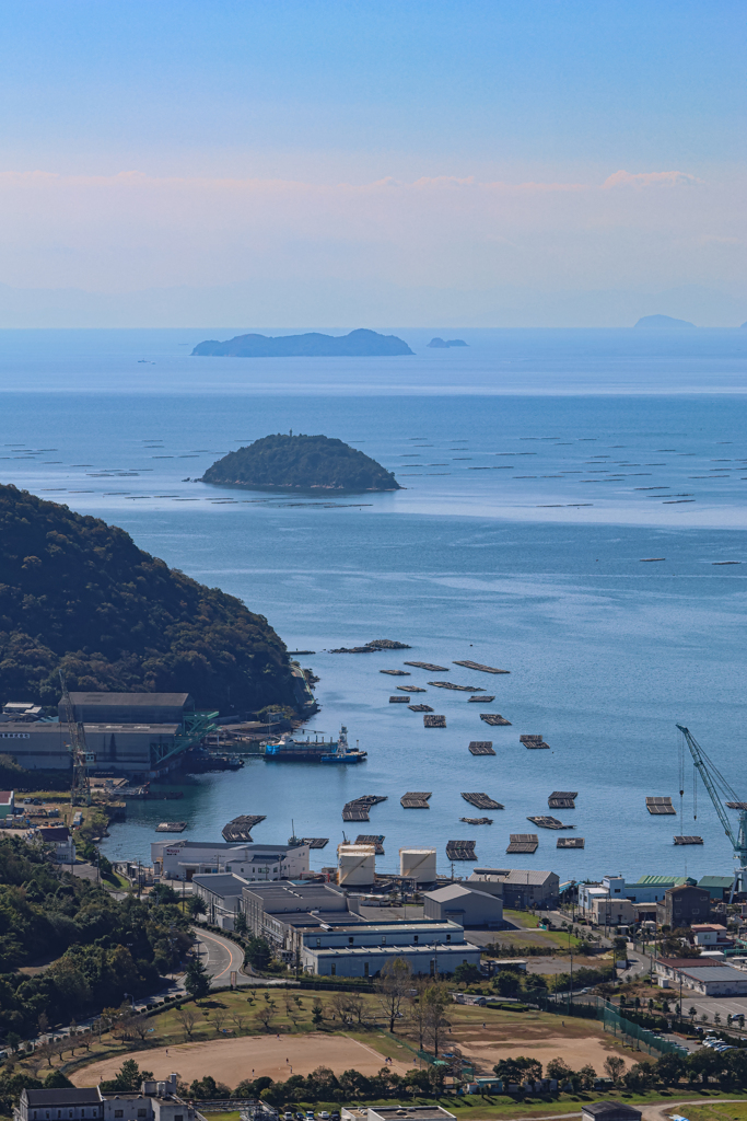 山頂より瀬戸内を望む