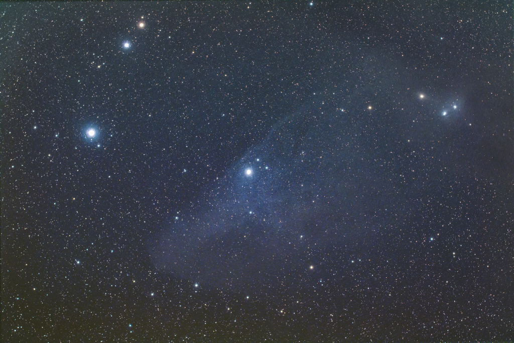 玄関ポーチで試写 《青い馬星雲 IC4592》