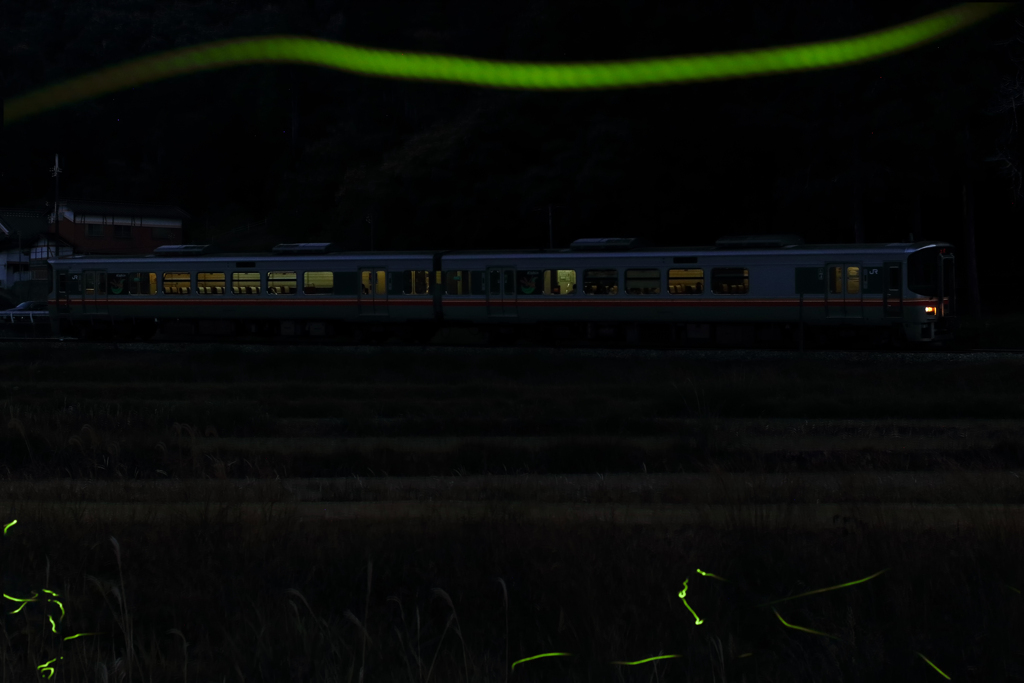ホタルと電車